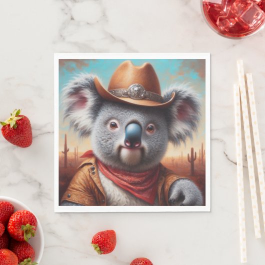 Koala Cowboy Serviette (Beispiel)