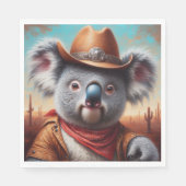 Koala Cowboy Serviette (Vorderseite)