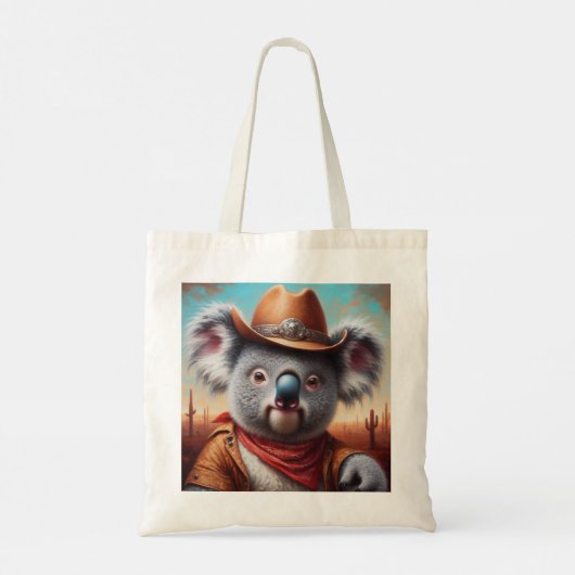 Koala Cowboy Tragetasche (Rückseite)