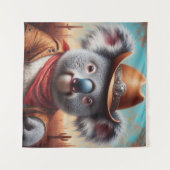 Koala Cowboy Wandteppich (Vorderseite (Horizontal))