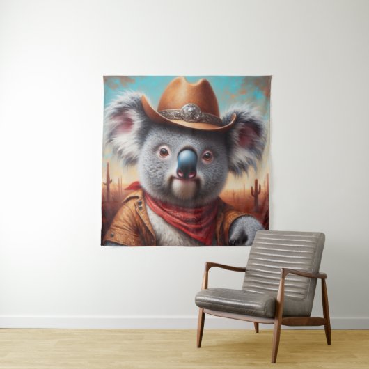 Koala Cowboy Wandteppich (Beispiel)
