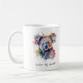 Koala Cuddles in Color, benutzerdefiniert Kaffeetasse (Links)