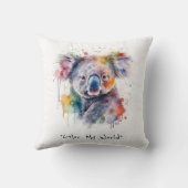 Koala Cuddles in Color, benutzerdefiniert Kissen (Rückseite)