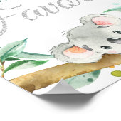 Koala Custom Birthday Party Favoriten Poster (Ecke)