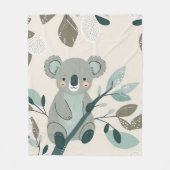 Koala Cuteness Kinderzimmer Fleecedecke (Vorderseite)
