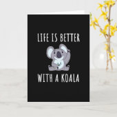 Koala - Das Leben ist besser mit einem Koala Karte (Gelbe Blume)