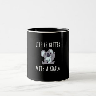 Koala - Das Leben ist besser mit einem Koala Zweifarbige Tasse