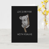 Koala - Das Leben ist besser mit Koalas Karte (Gelbe Blume)