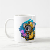 Koala Deep Sea Diver Cute Cartoon Explorer Kaffeetasse (Links)