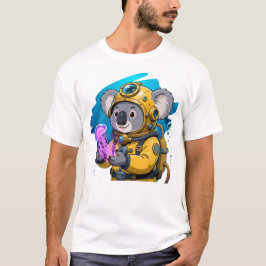 Koala Deep Sea Diver Cute Cartoon Explorer T-Shirt