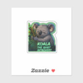 Koala Der Stille Introvertierte | Cute Minimalis Aufkleber (Blatt)