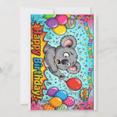 Koala, der versucht, Luftballons zu zerplatzen, Ge (Rückseite)