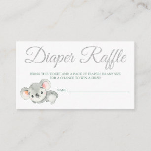 Koala Diaper Raffle Card Karten für Babydusche