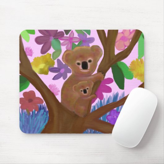 Koala, die gerade herumhängen mousepad (Mit Mouse)