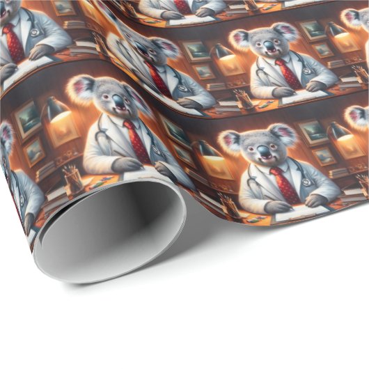 Koala Doctor Geschenkpapier (Rolleneckpunkt)