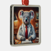 Koala Doctor Ornament Aus Metall (Rechts)