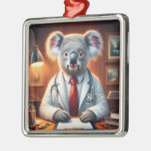 Koala Doctor Ornament Aus Metall (Links)