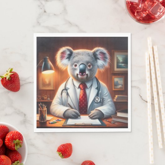 Koala Doctor Serviette (Beispiel)