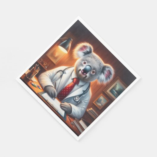 Koala Doctor Serviette (Ecke)