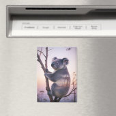 Koala Doppelexposition Tierart Wildnis Magnet (In Situ (Geschirrspüler))