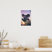 Koala Doppelexposition Tierart Wildnis Poster (Küche)