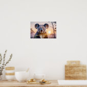 Koala Doppelexposition Tierart Wildnis Poster (Küche)