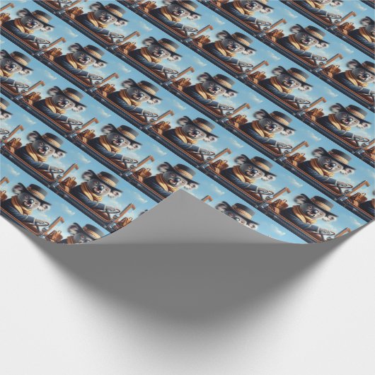 Koala Driving Geschenkpapier (Ecke)