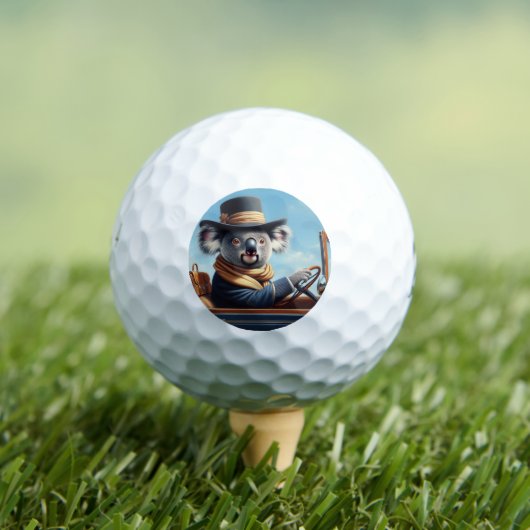 Koala Driving Golfball (Insitu T-Shirt)