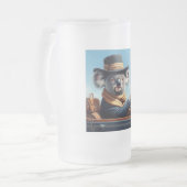Koala Driving Mattglas Bierglas (Vorderseite Links)
