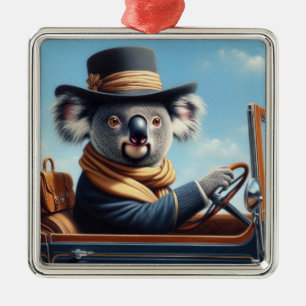 Koala Driving Ornament Aus Metall