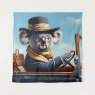 Koala Driving Wandteppich