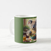 Koala Eating Salad Kaffeetasse (Vorderseite Links)
