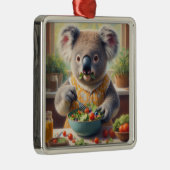 Koala Eating Salad Ornament Aus Metall (Rechts)