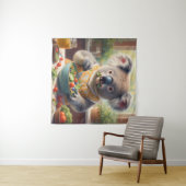 Koala Eating Salad Wandteppich (Beispiel (Horizontal))