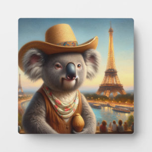Koala Eiffel Tower Fotoplatte