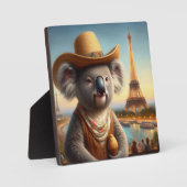 Koala Eiffel Tower Fotoplatte (Vorderseite)