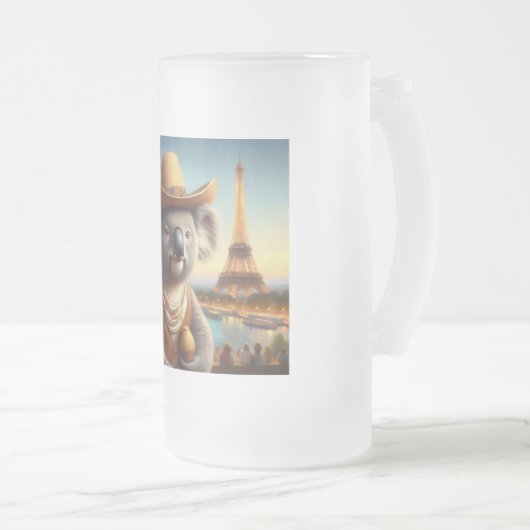 Koala Eiffel Tower Mattglas Bierglas (VorderseiteRechts)