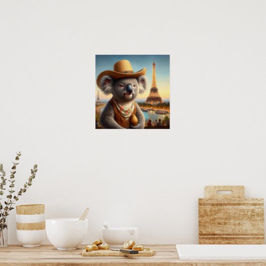Koala Eiffel Tower Poster (Küche)