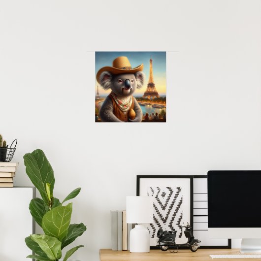 Koala Eiffel Tower Poster (Heimbüro)