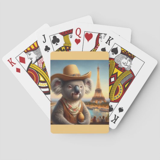 Koala Eiffel Tower Spielkarten (Rückseite)