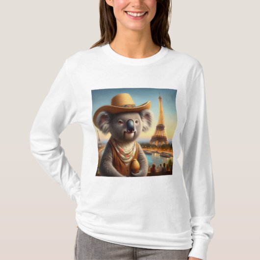 Koala Eiffel Tower T-Shirt (Vorderseite)