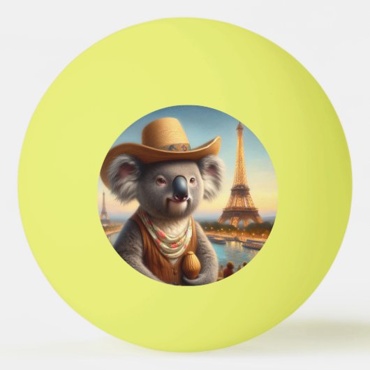 Koala Eiffel Tower Tischtennisball (Vorderseite)