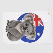 Koala Ein kleines Stück Australien Golfhandtuch (Horizontal)