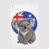 Koala Ein kleines Stück Australien Golfhandtuch (Vorderseite)