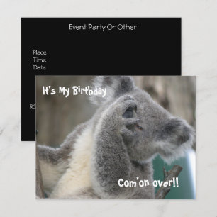 Koala-Einladung zum Geburtstagsfest Einladung