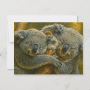 Koala Embrace - Zender Wildlife Moment Postkarte