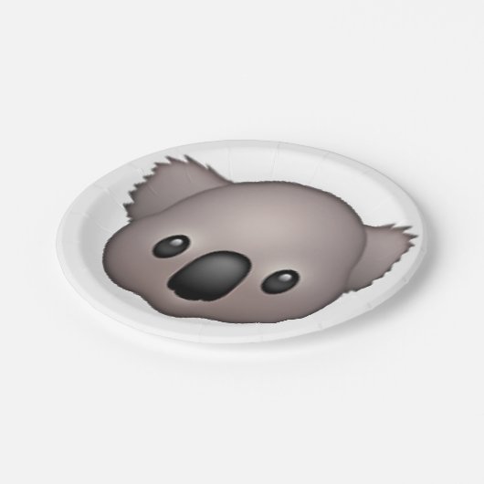 Koala - Emoji Pappteller (Schrägansicht)