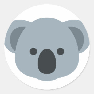 Koala Emoji Runder Aufkleber
