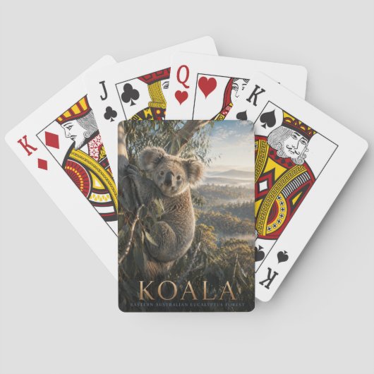Koala Eukalyptus-Wald TIERE Poker Spielkarten (Rückseite)