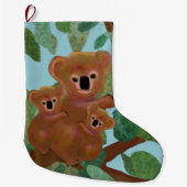 Koala-Eukalyptus-WeihnachtsStrümpfe Großer Weihnachtsstrumpf (Vorderseite)